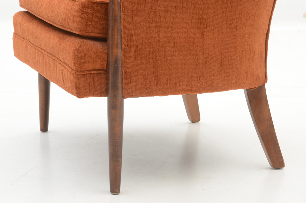 Pair of Vintage Burnt Orange Armchairs