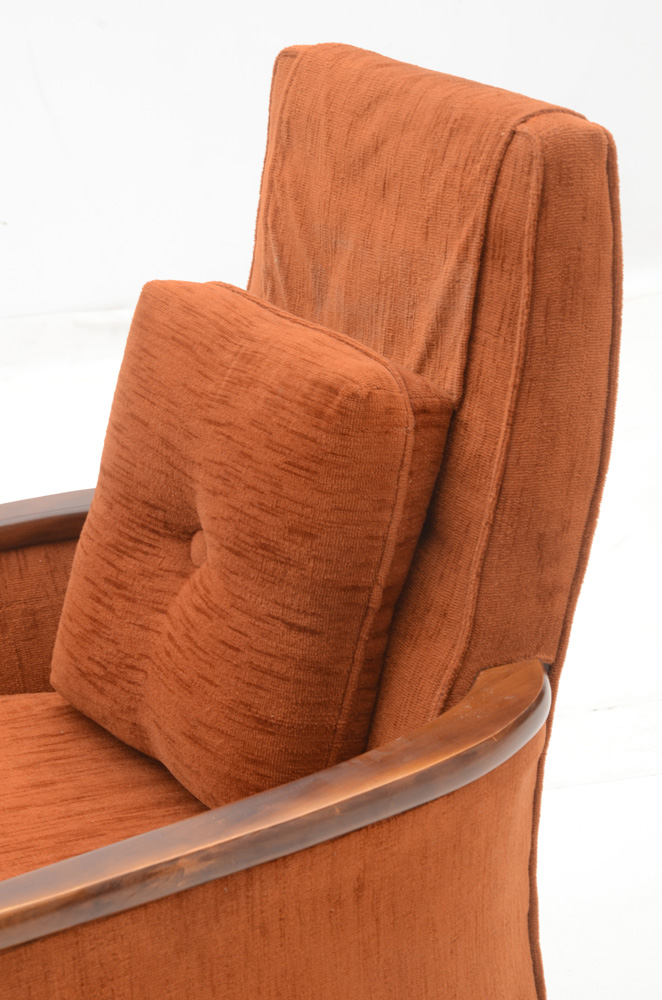 Pair of Vintage Burnt Orange Armchairs