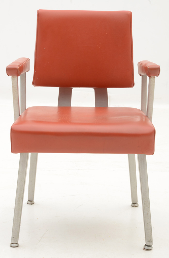 Pair of Brushed Aluminum GoodForm Arm Chairs