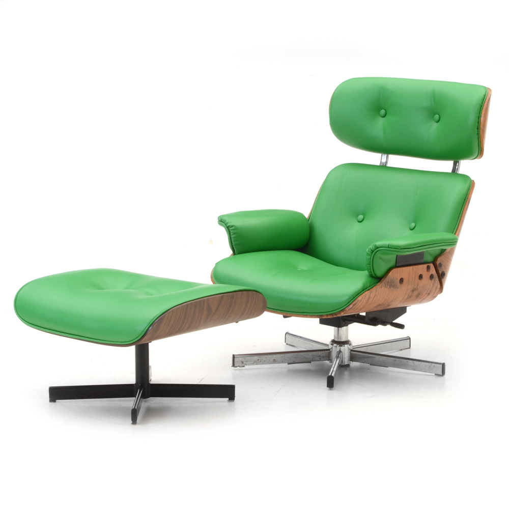 Eames Style Lounge Chair and Ottoman