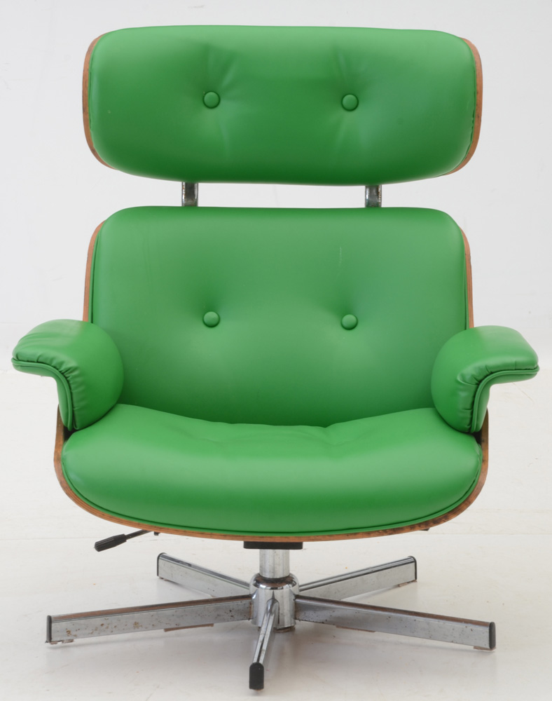 Eames Style Lounge Chair and Ottoman