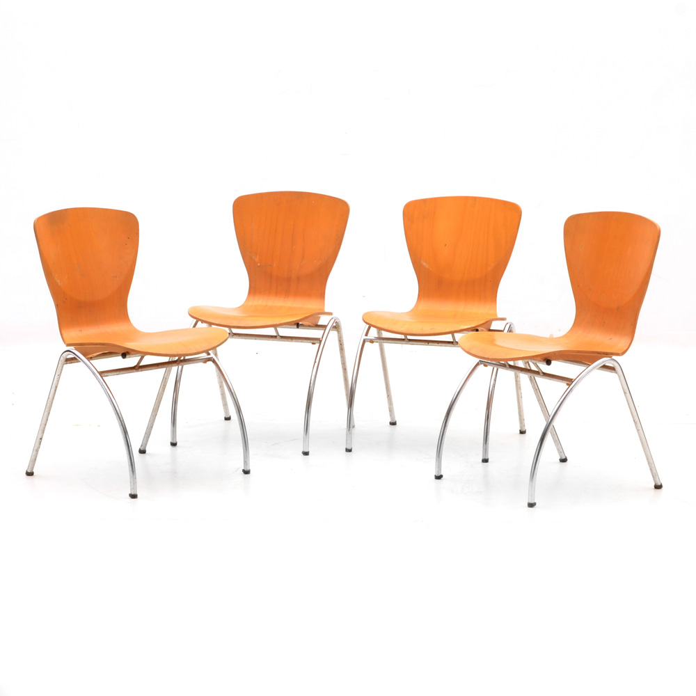 Mid Century Modern Blonde Chairs