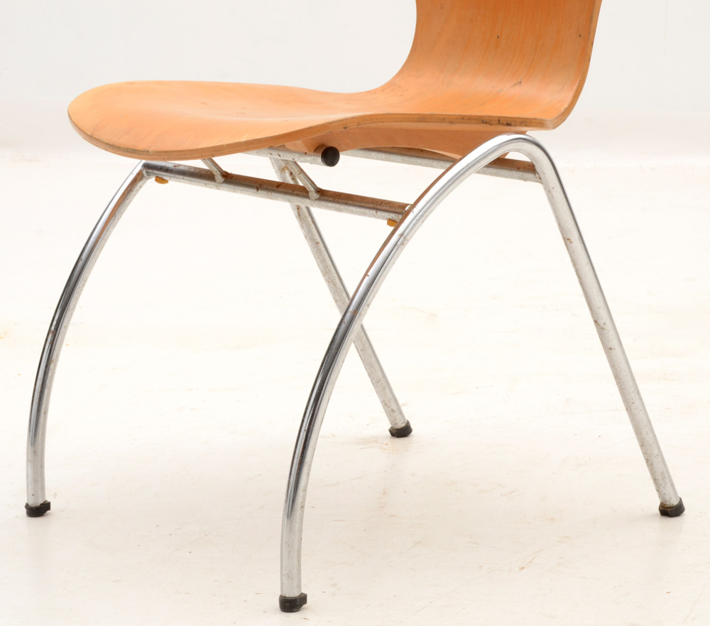 Mid Century Modern Blonde Chairs