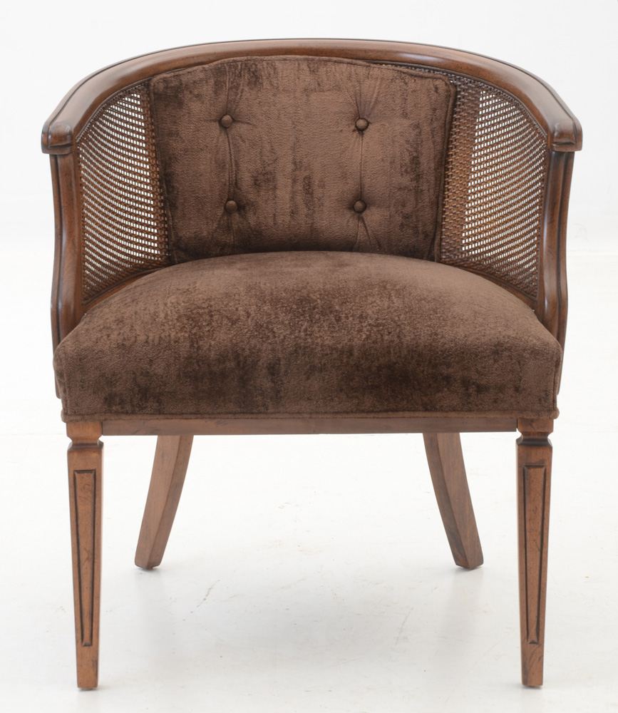 Pair of Velvet Upholstered Armchairs