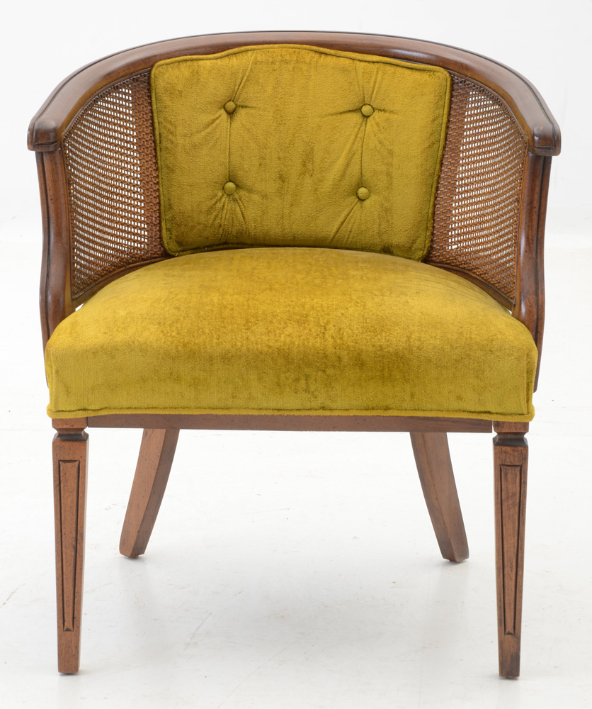 Pair of Velvet Upholstered Armchairs