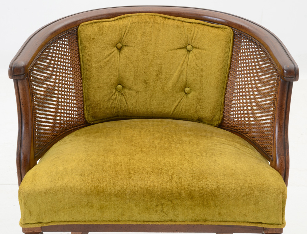 Pair of Velvet Upholstered Armchairs
