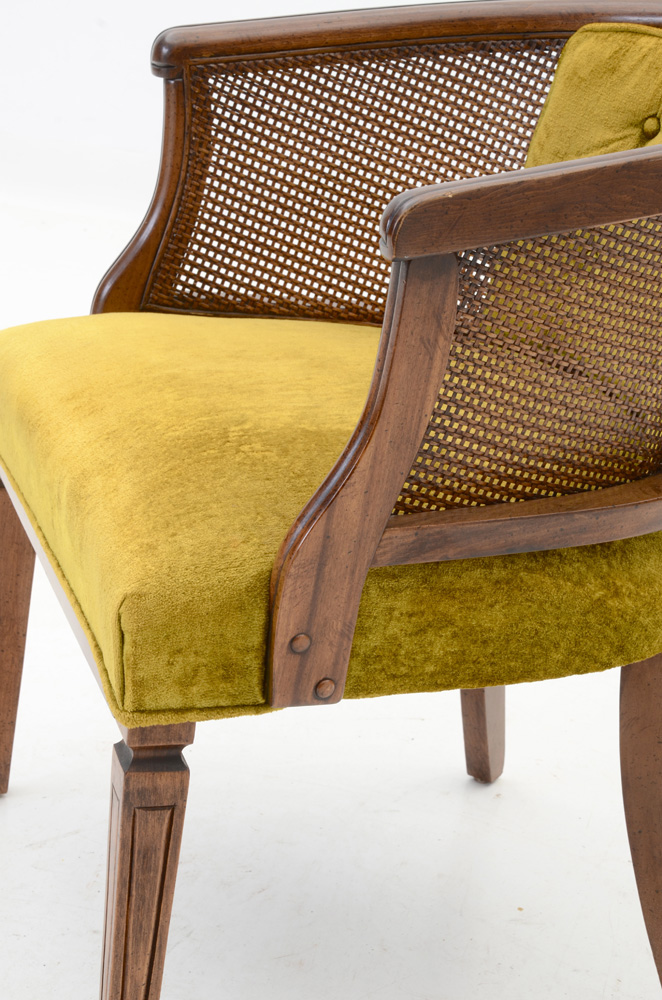 Pair of Velvet Upholstered Armchairs