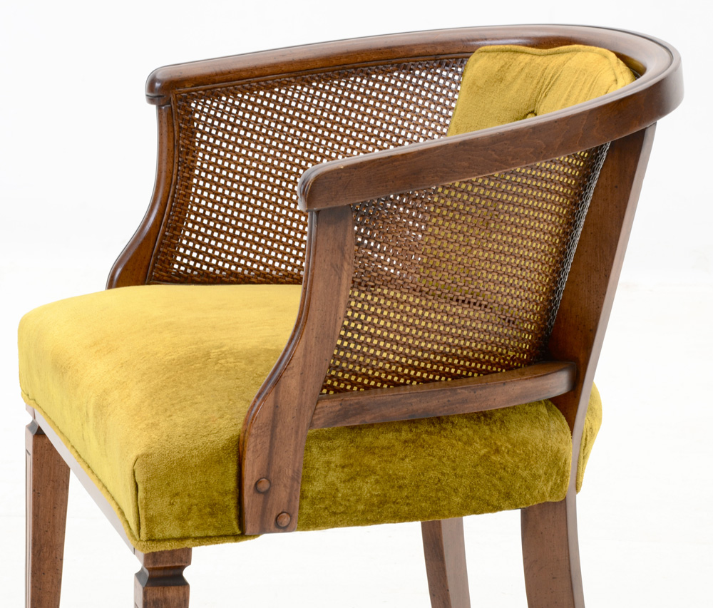 Pair of Velvet Upholstered Armchairs