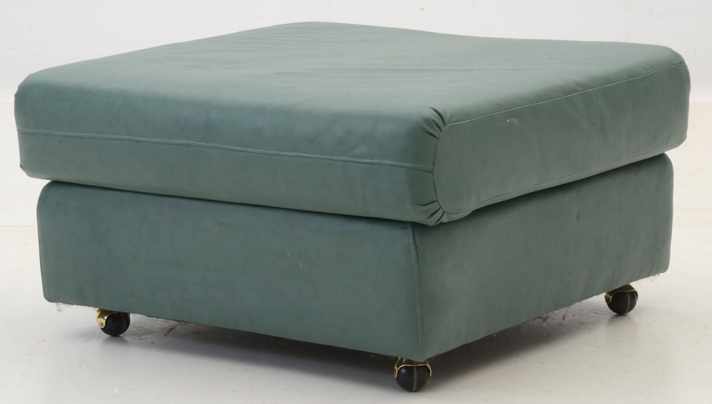 Sectional Sofa in Teal Vinyl by Drexel