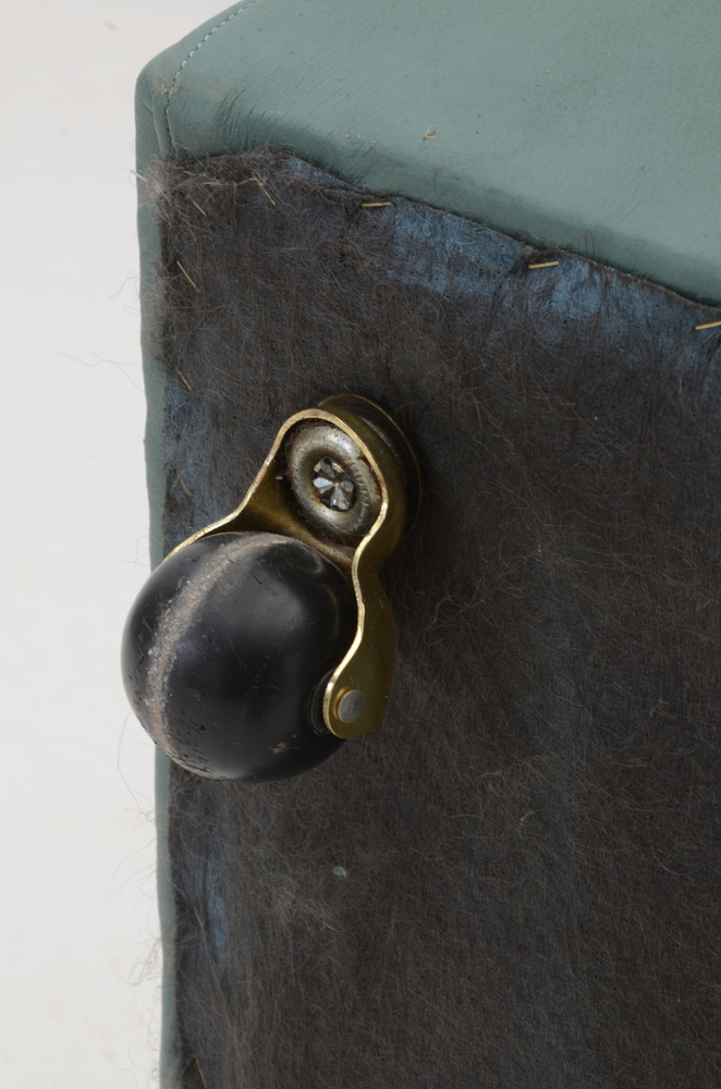 Sectional Sofa in Teal Vinyl by Drexel