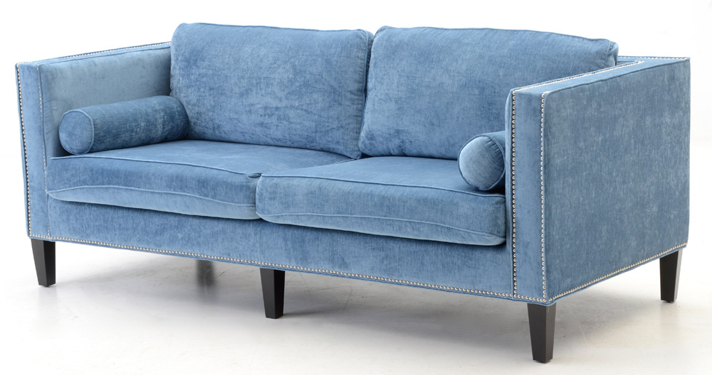 Tov "Cooper" Sofa in Blue Velvet