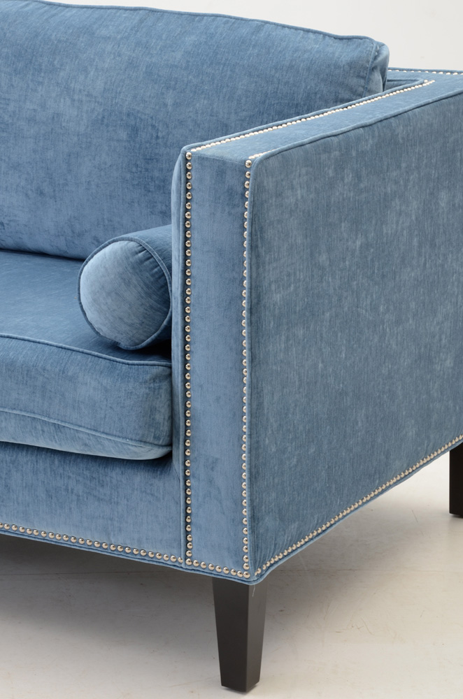Tov "Cooper" Sofa in Blue Velvet