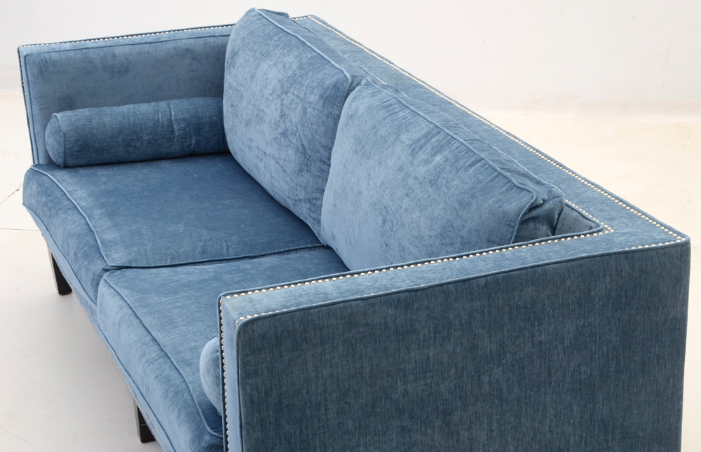 Tov "Cooper" Sofa in Blue Velvet