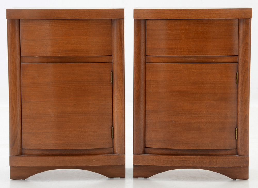 Mid Century Modern Full Bed Frame with Nightstands