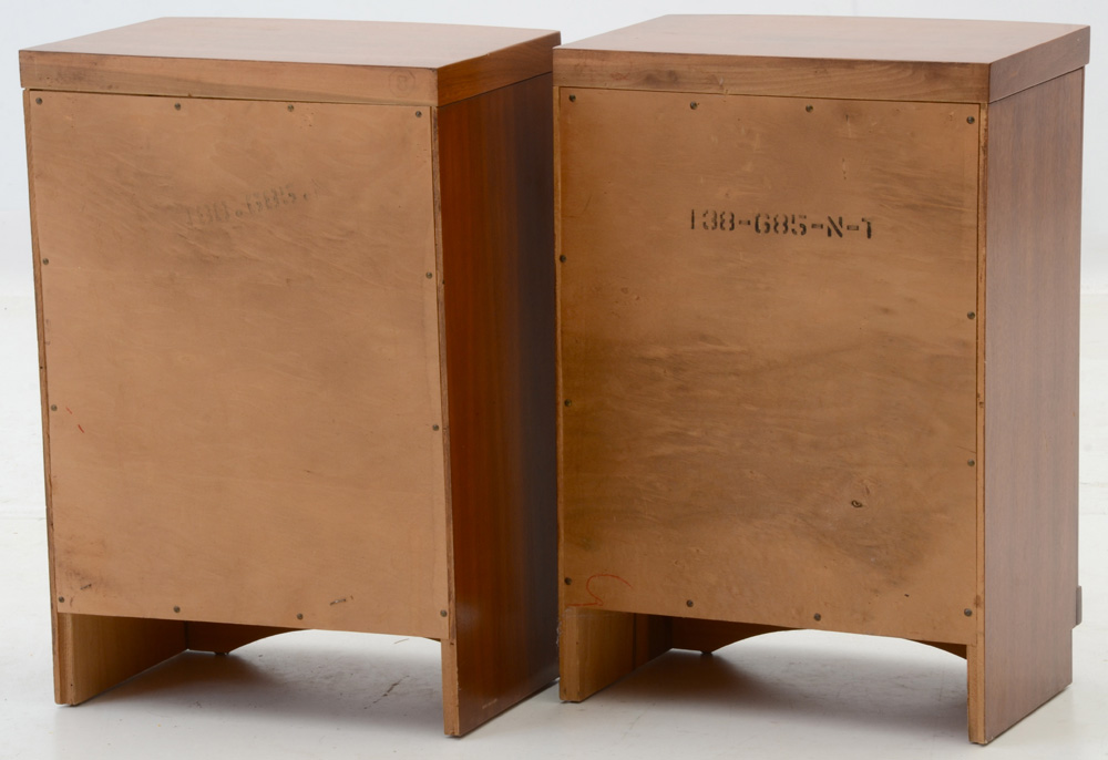 Mid Century Modern Full Bed Frame with Nightstands