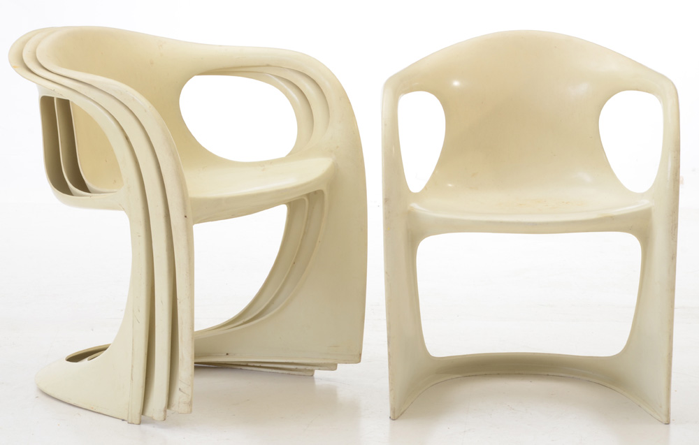 Alexander Begge "Casalino" Fiberglass Chairs