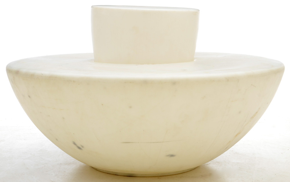 Large Circular Modernist Plastic Bench