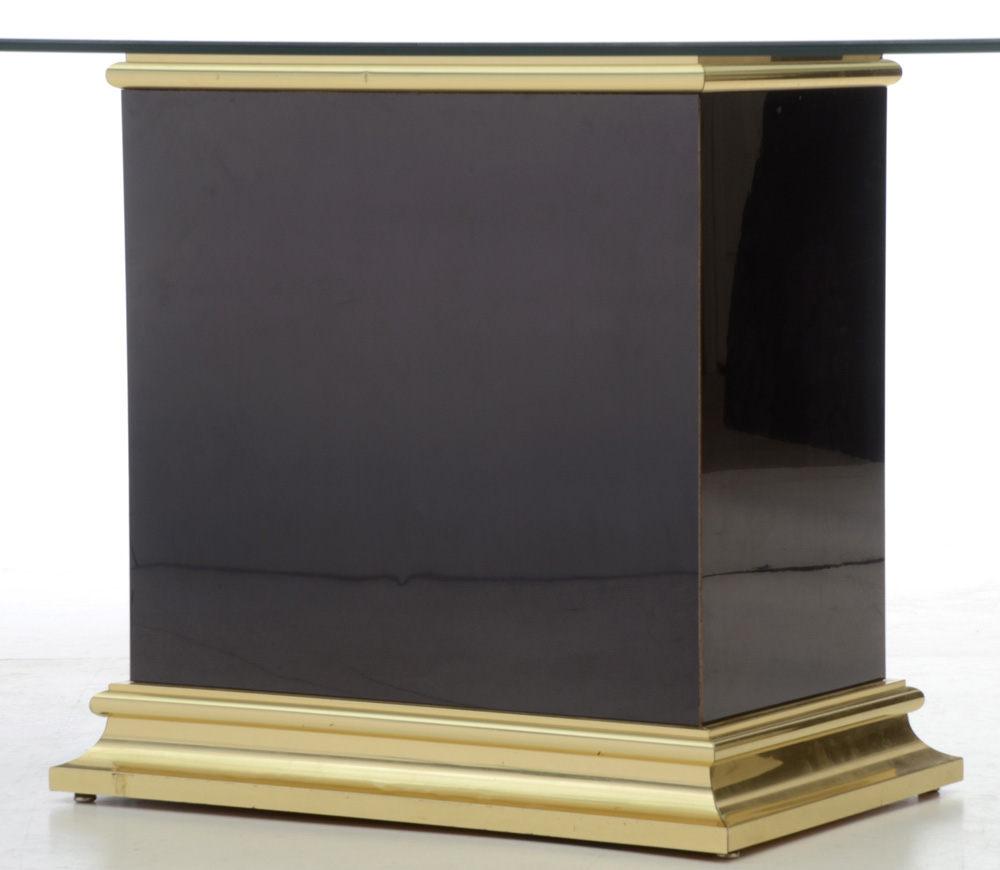 Mid-Century Glass Top Dining Table