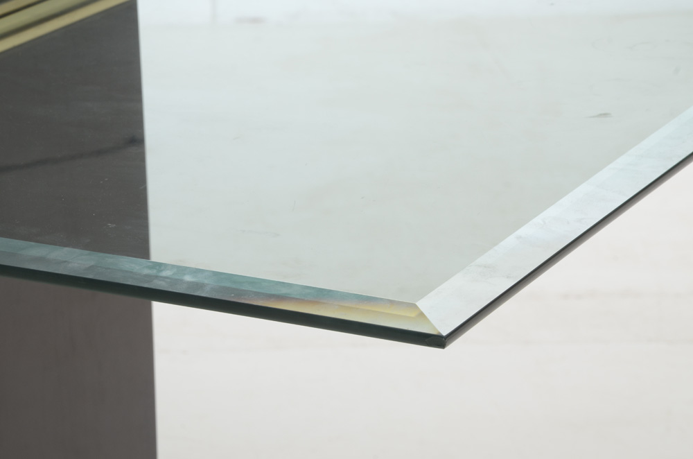 Mid-Century Glass Top Dining Table