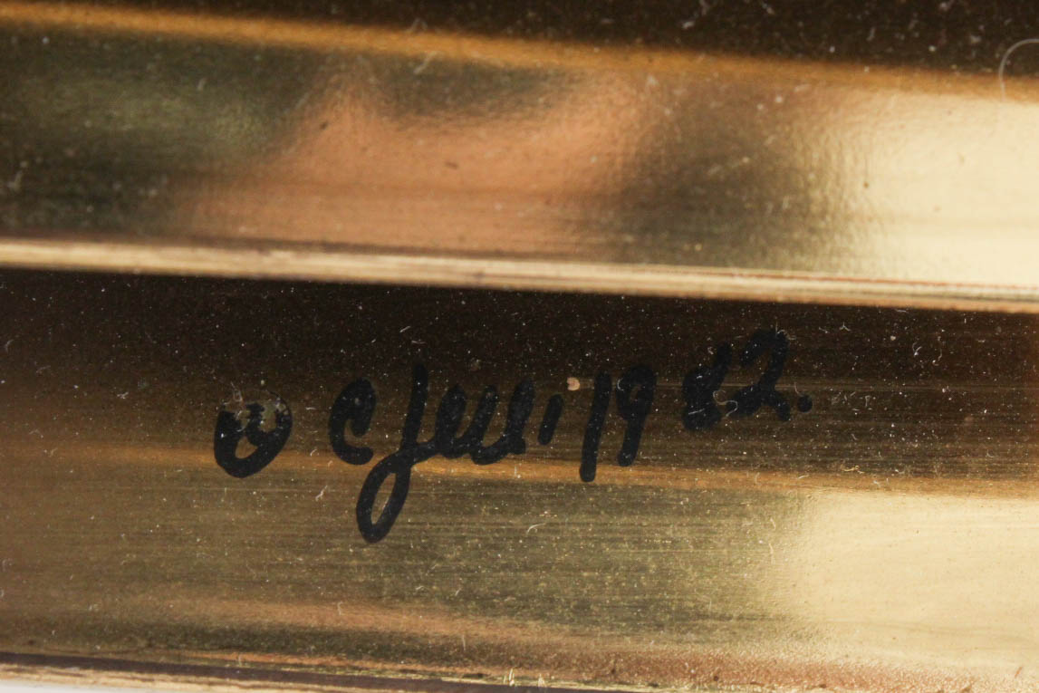 Vintage 80s Deco Triangular Wall Mirror by C. Jere