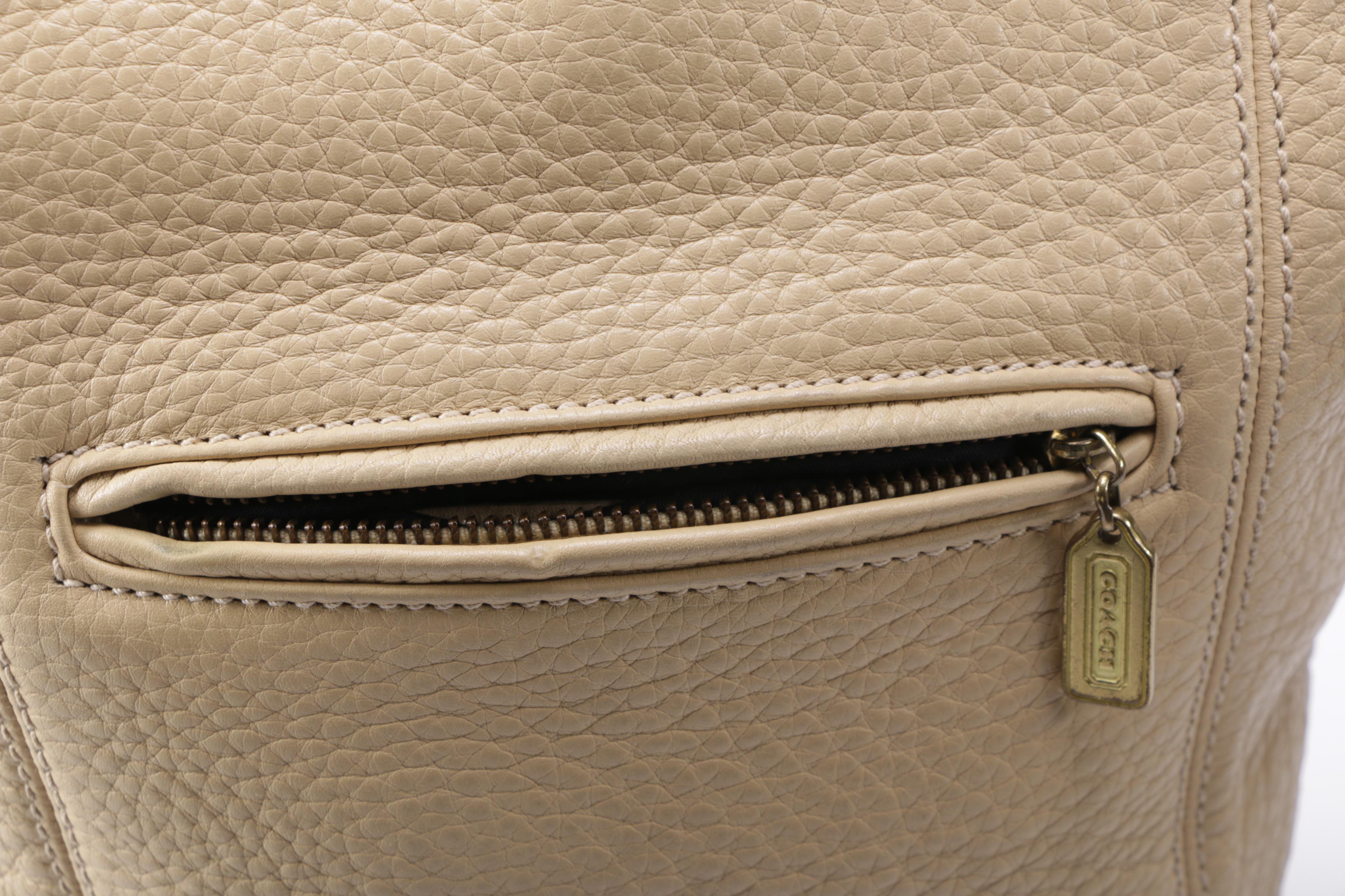 Coach Pebbled Leather Sling Backpack Bag