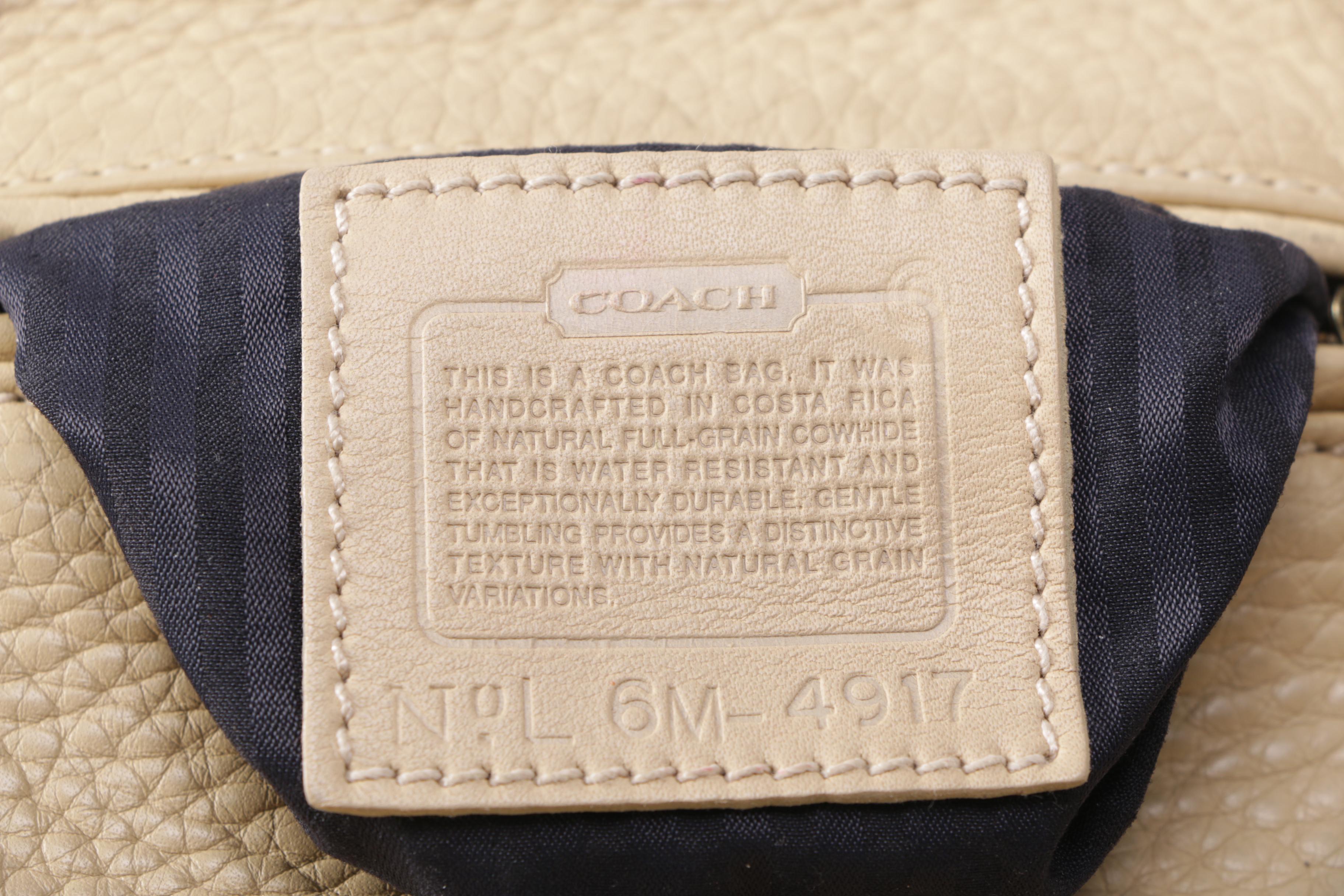 Coach Pebbled Leather Sling Backpack Bag