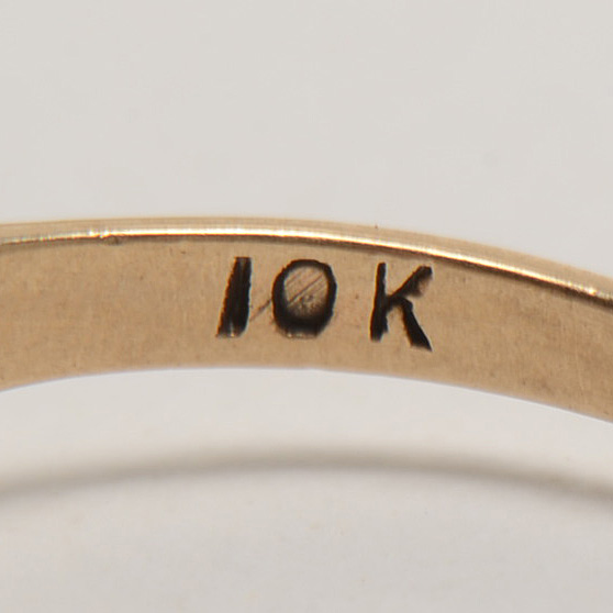 Pairing of Victorian 10K Yellow Gold Baby Rings