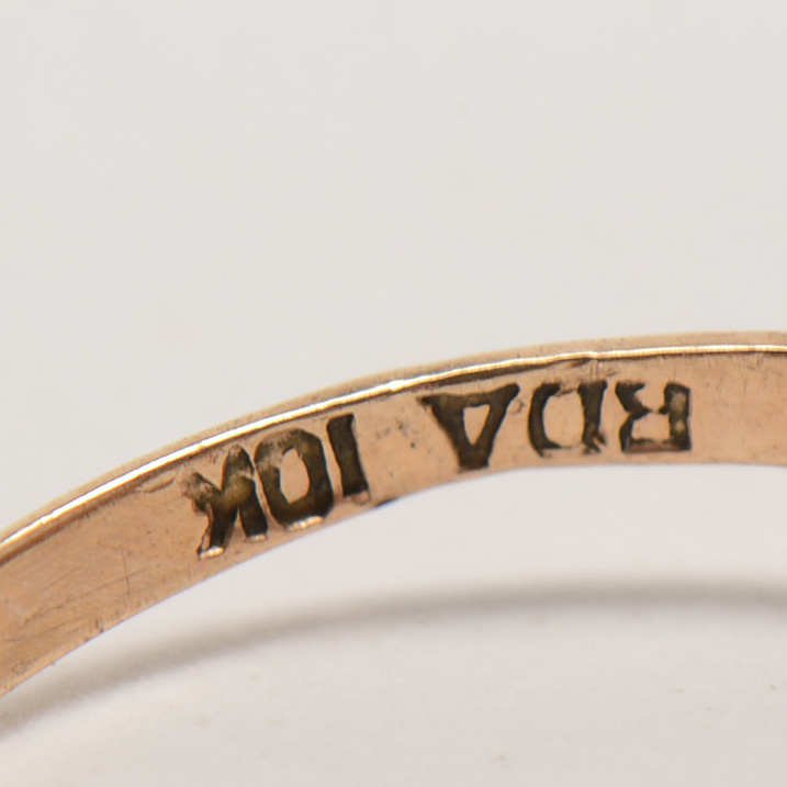 Pairing of Victorian 10K Yellow Gold Baby Rings