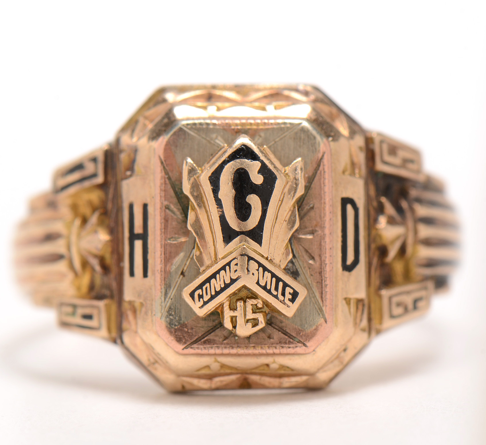 Vintage 10K Yellow Gold High School 1935 Class Ring