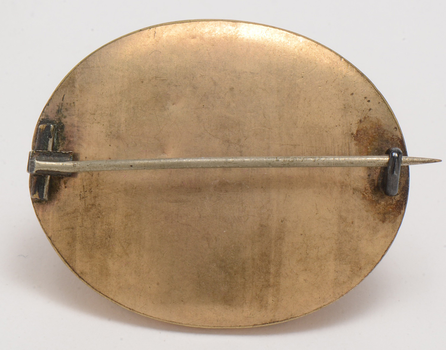 Victorian Gold Filled Locket Brooch with Tintype Portrait