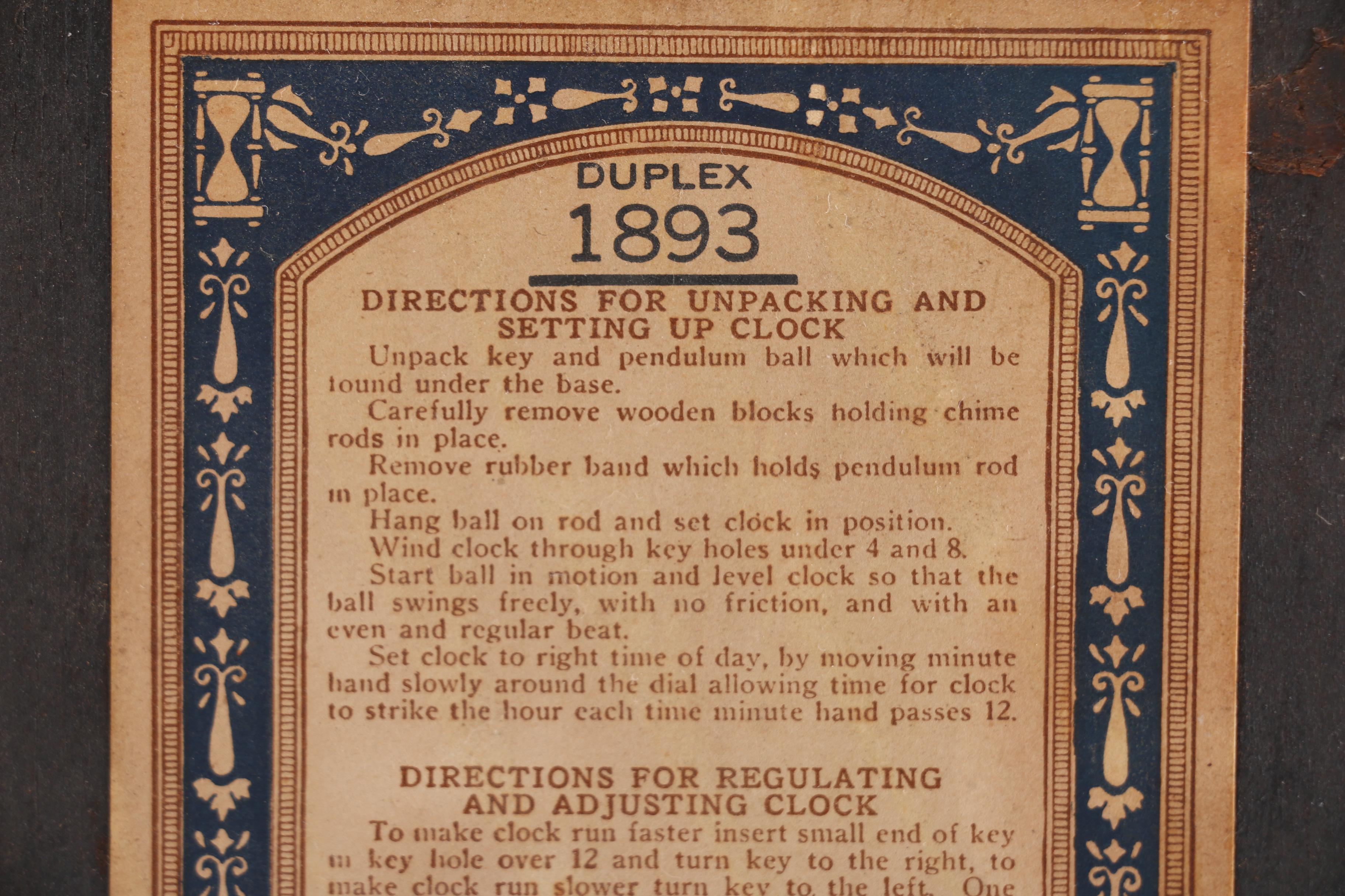Early 20th Century E. Ingraham Co. Duplex Mantel Clock