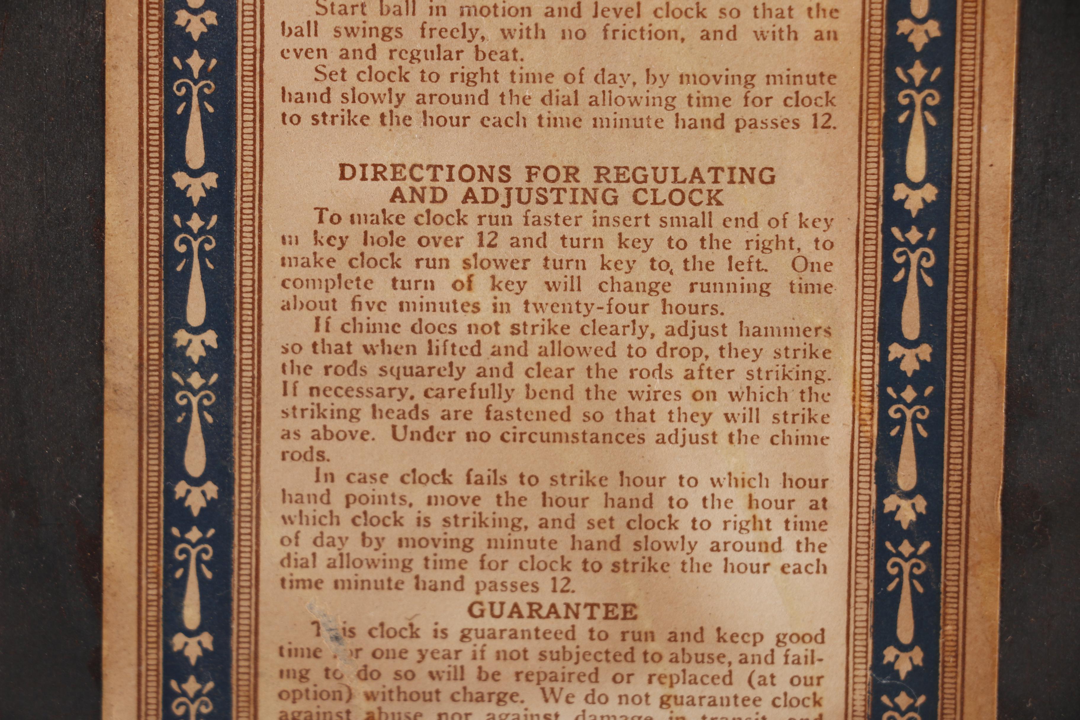 Early 20th Century E. Ingraham Co. Duplex Mantel Clock