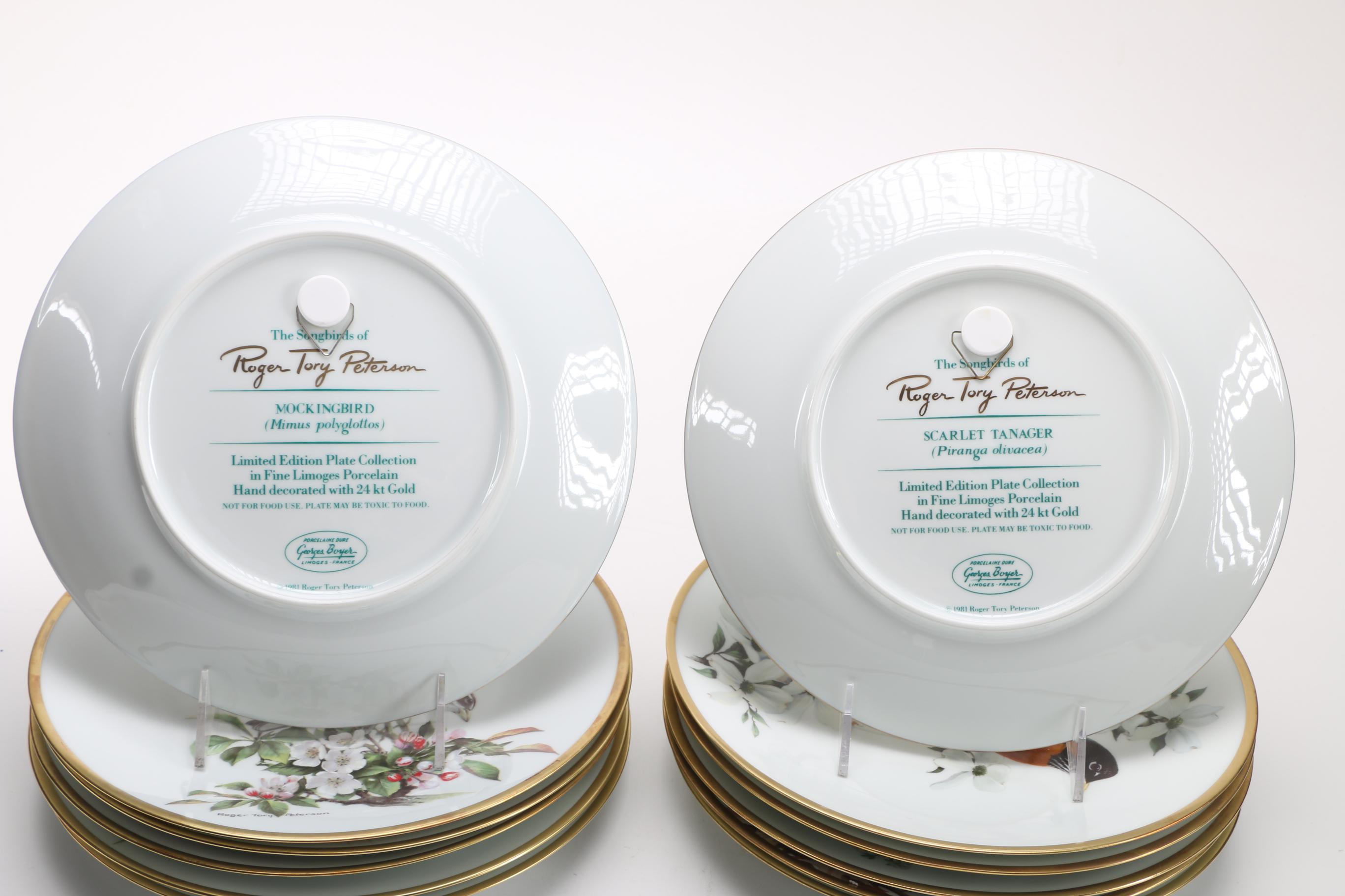Limoges' Roger Tory Peterson Porcelain Collectible Plates of Songbirds
