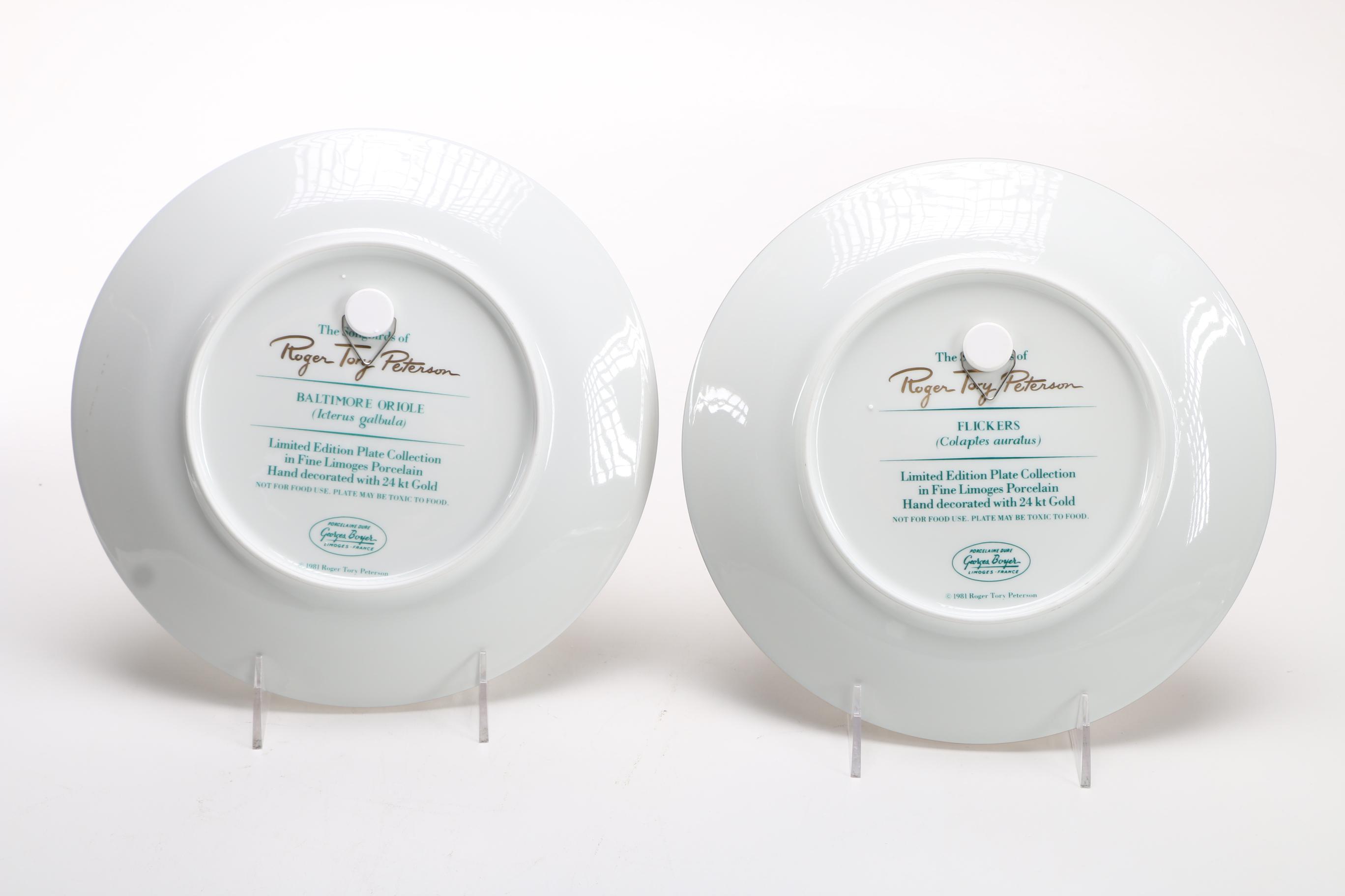 Limoges' Roger Tory Peterson Porcelain Collectible Plates of Songbirds
