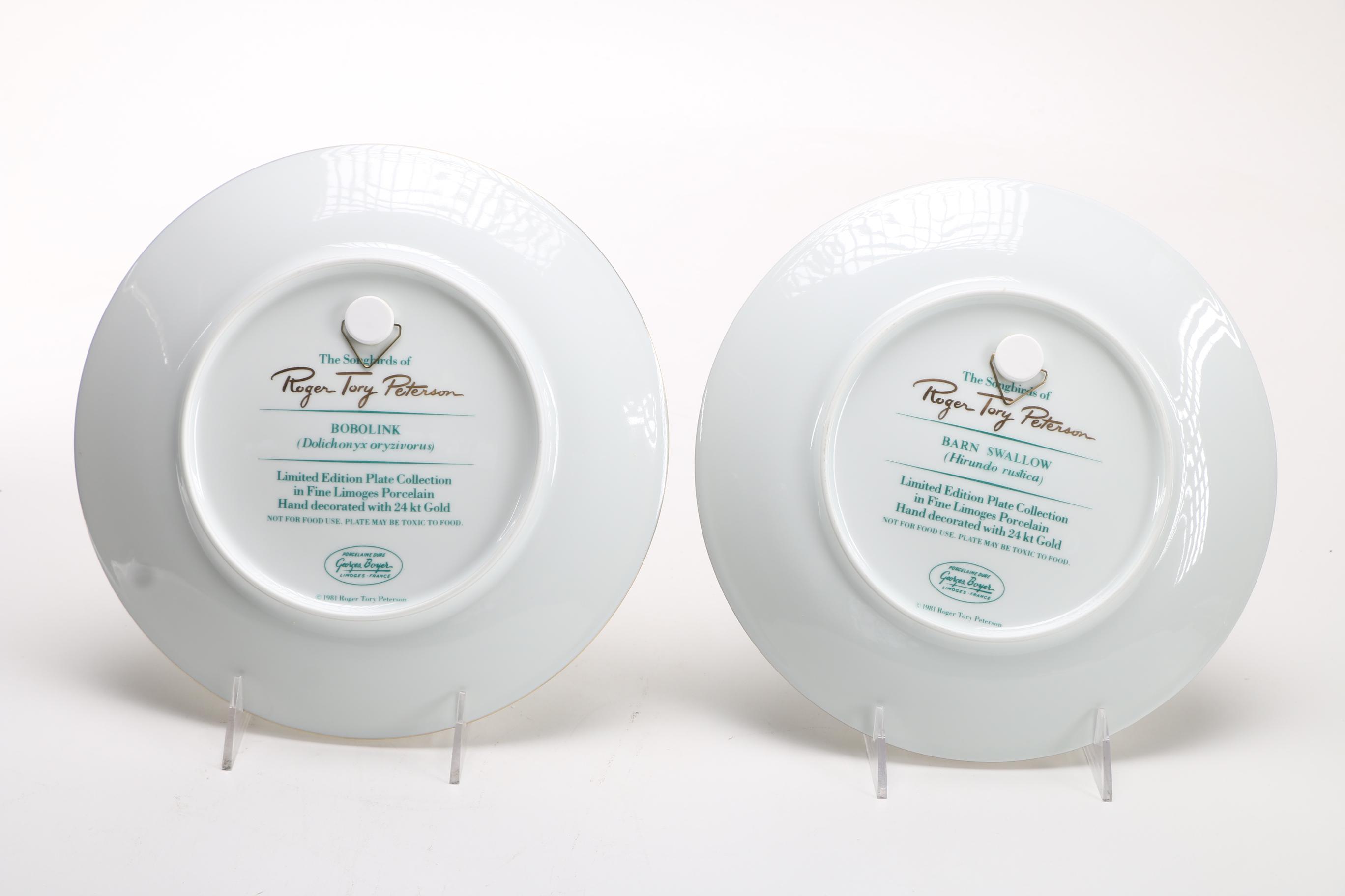 Limoges' Roger Tory Peterson Porcelain Collectible Plates of Songbirds