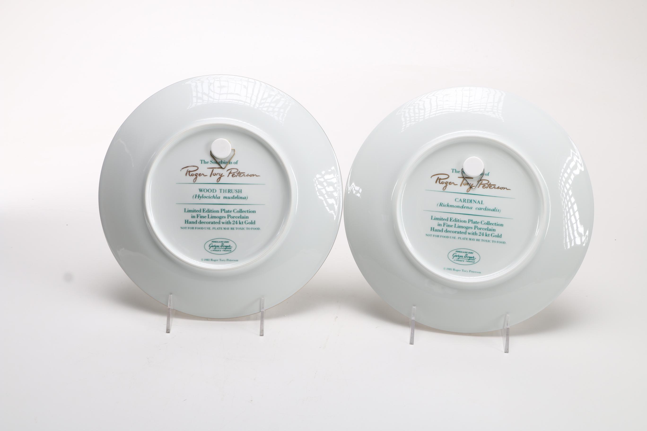 Limoges' Roger Tory Peterson Porcelain Collectible Plates of Songbirds
