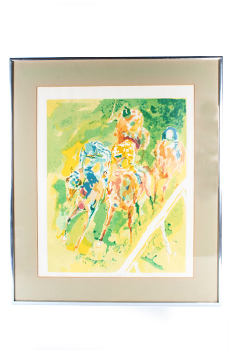 LeRoy Neiman Limited Edition Lithograph "Along the Rail"