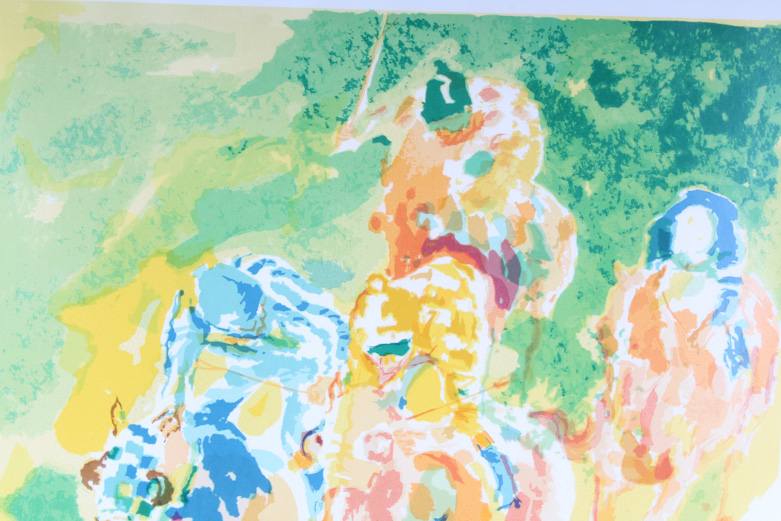 LeRoy Neiman Limited Edition Lithograph "Along the Rail"