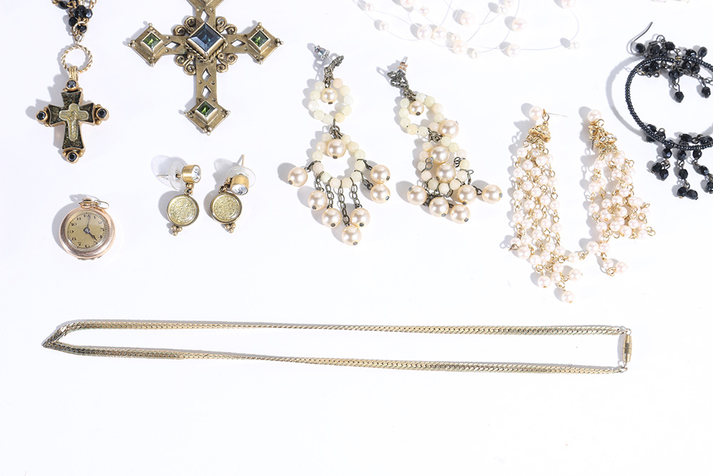 Costume Jewelry Assortment Featuring Virgins, Saints and Angels