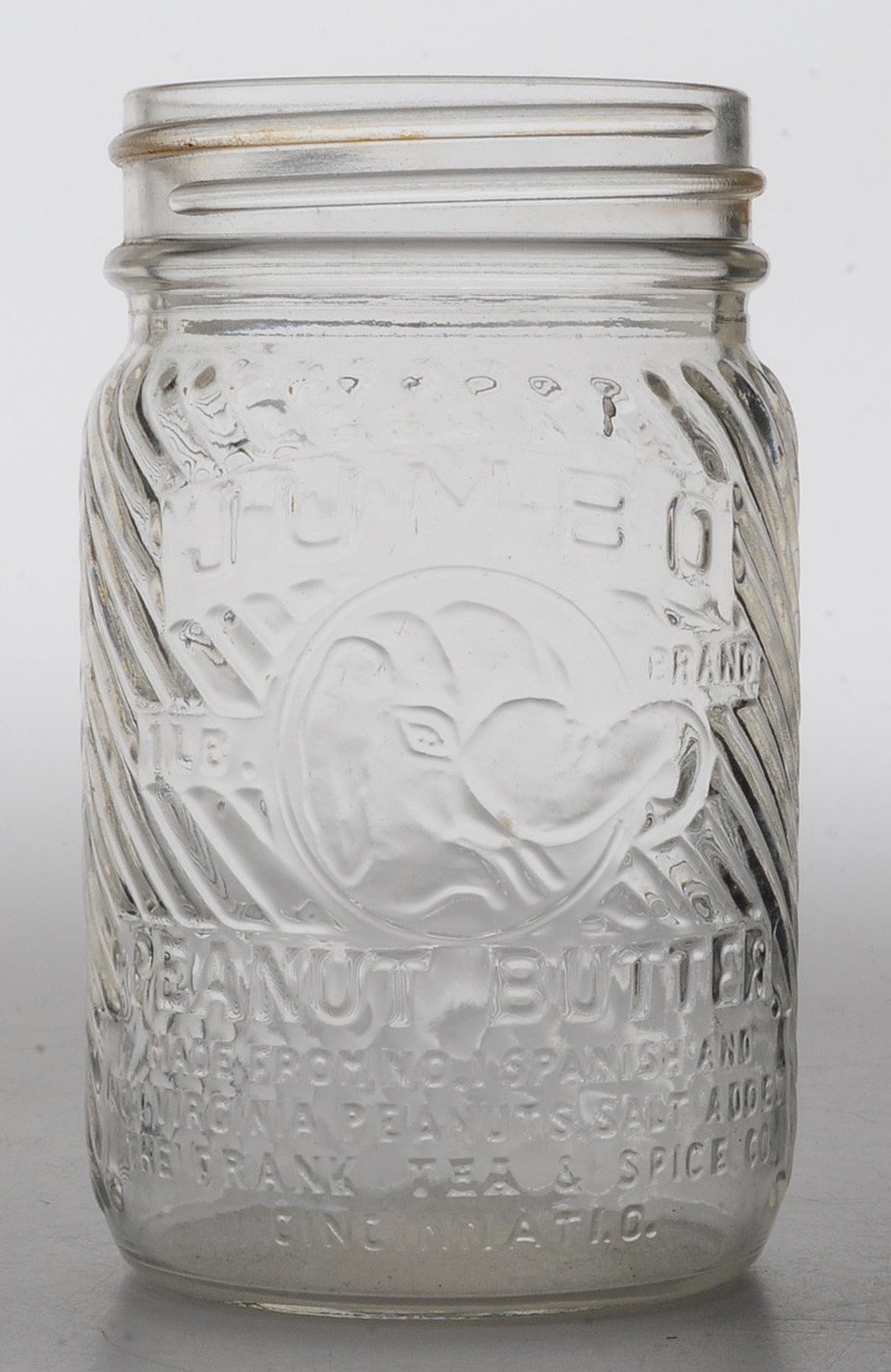 Six Vintage Jumbo Peanut Butter Jars