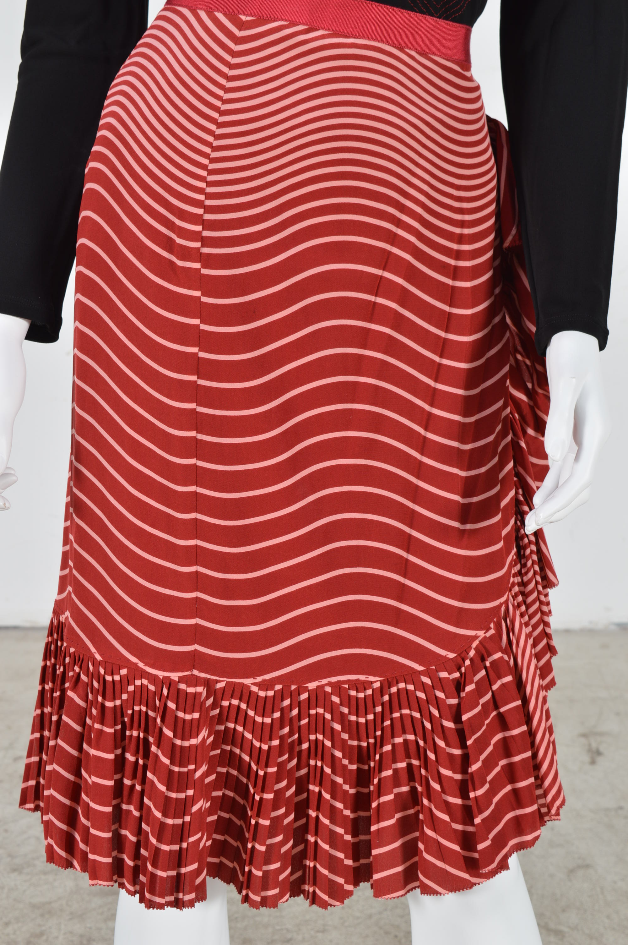 Tory Burch Silk Skirt and Quinta Colonna Black Jersey Top with Embroidery