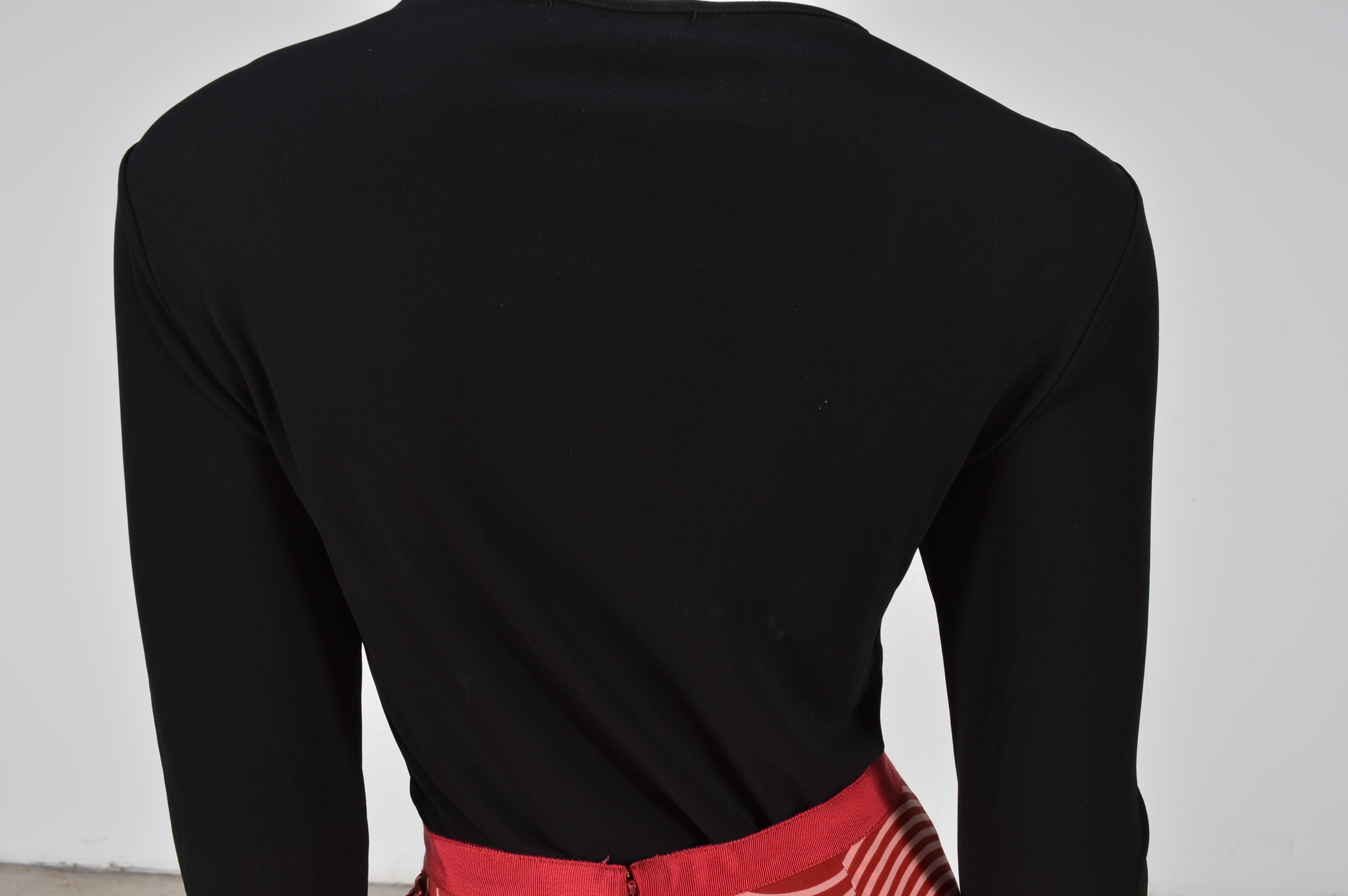 Tory Burch Silk Skirt and Quinta Colonna Black Jersey Top with Embroidery