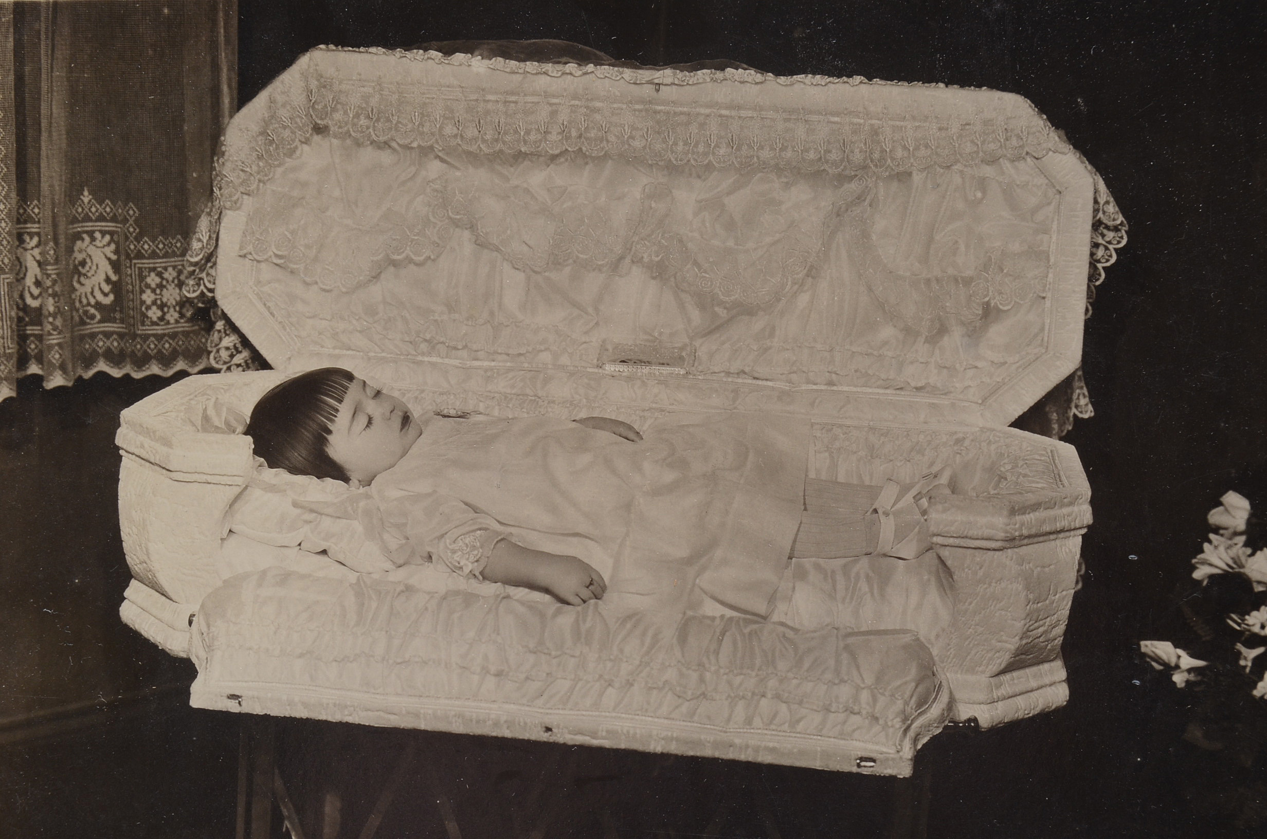 Three Vintage Postmortem Silver Gelatin Photographs of Children