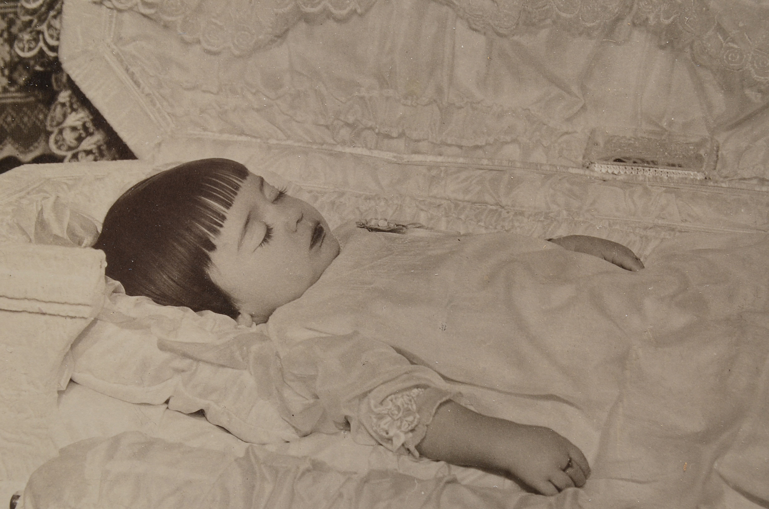 Three Vintage Postmortem Silver Gelatin Photographs of Children