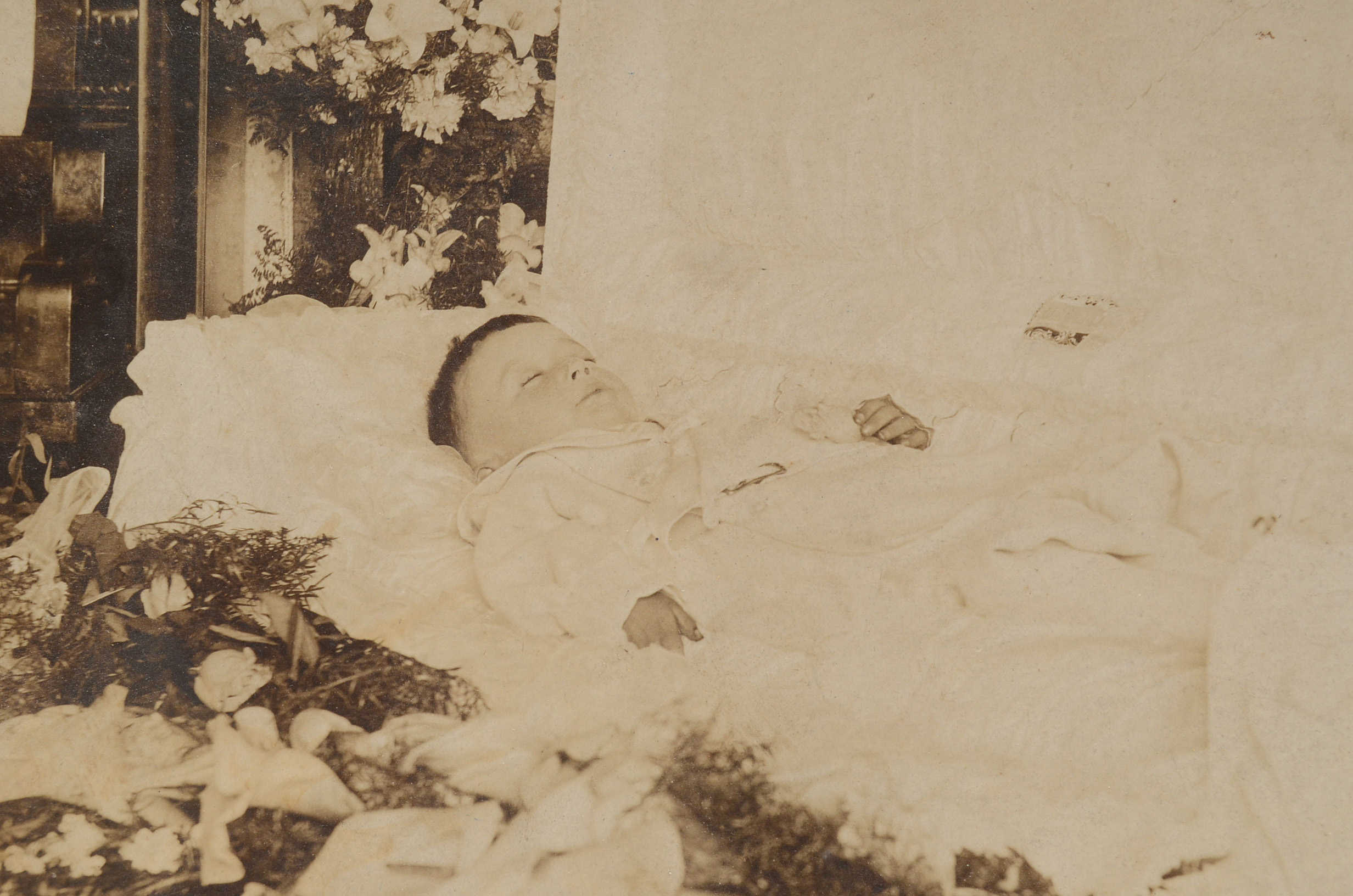 Three Vintage Postmortem Silver Gelatin Photographs of Children