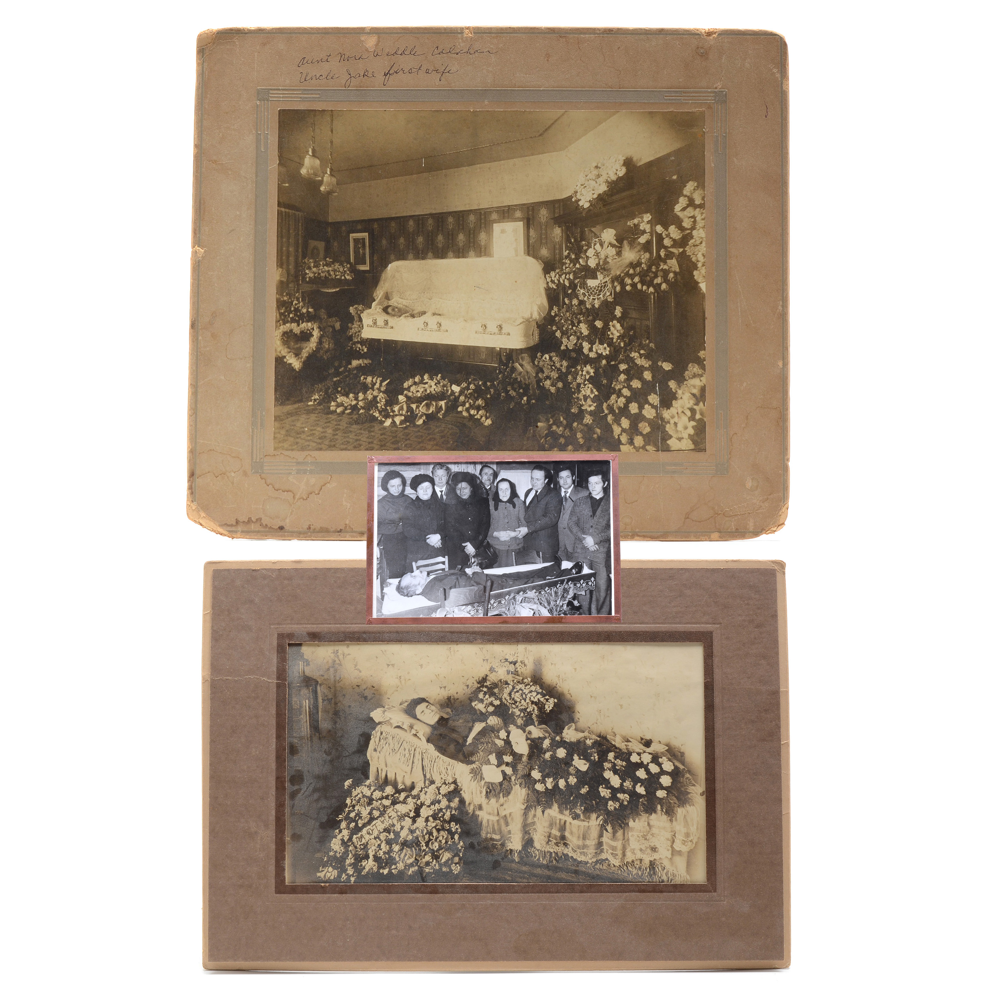 Two Victorian Era and One 1960s Unframed Silver Gelatin Postmortem Photographs