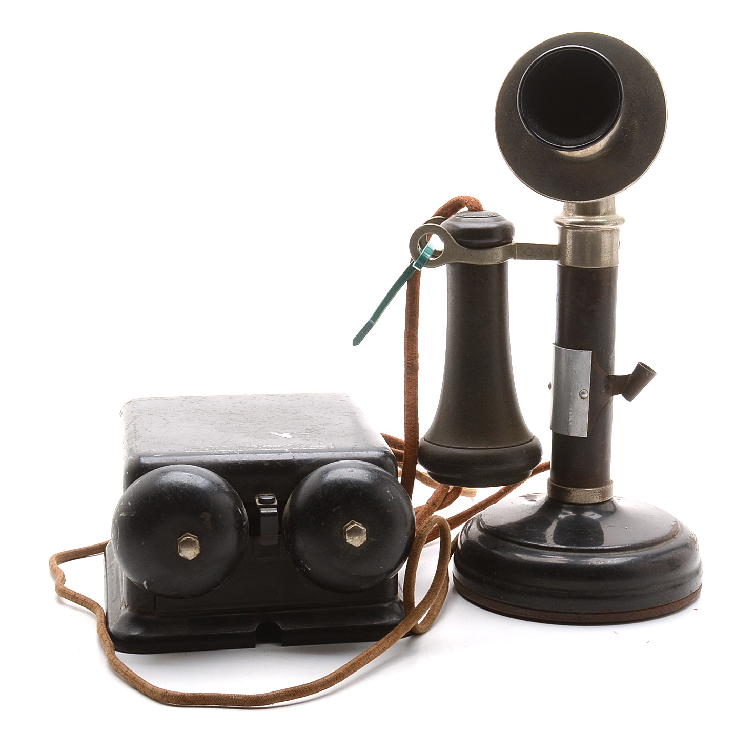 Vintage Candlestick Style Telephones and Ringer Box