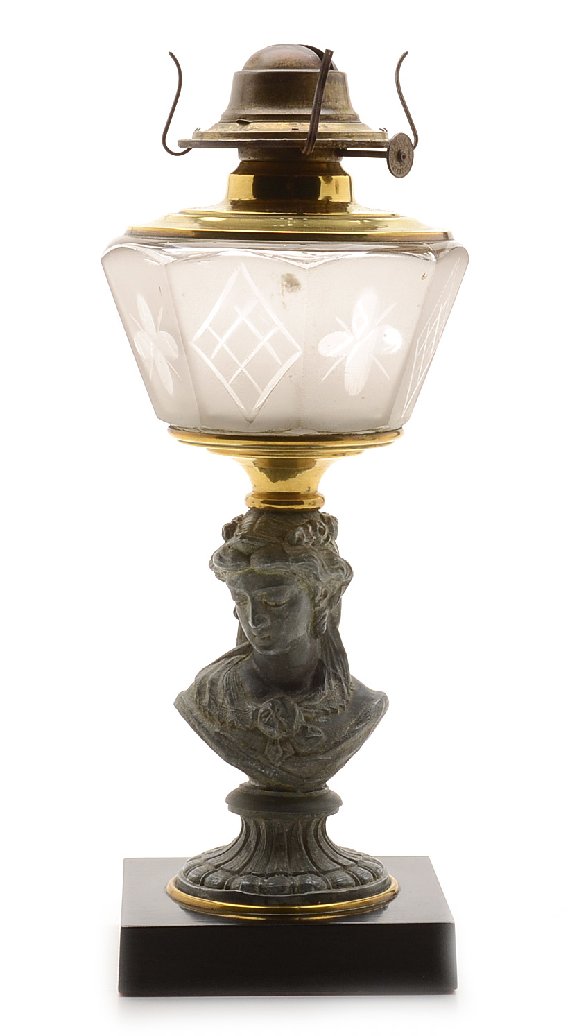 Antique Figural Victorian Oil Lamps