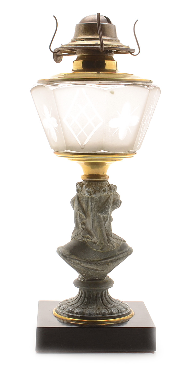 Antique Figural Victorian Oil Lamps