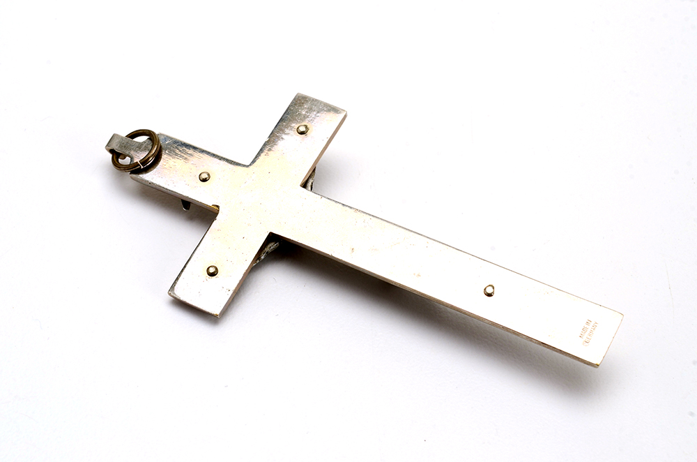 Two Cast Metal Wall Mountable Crucifixes